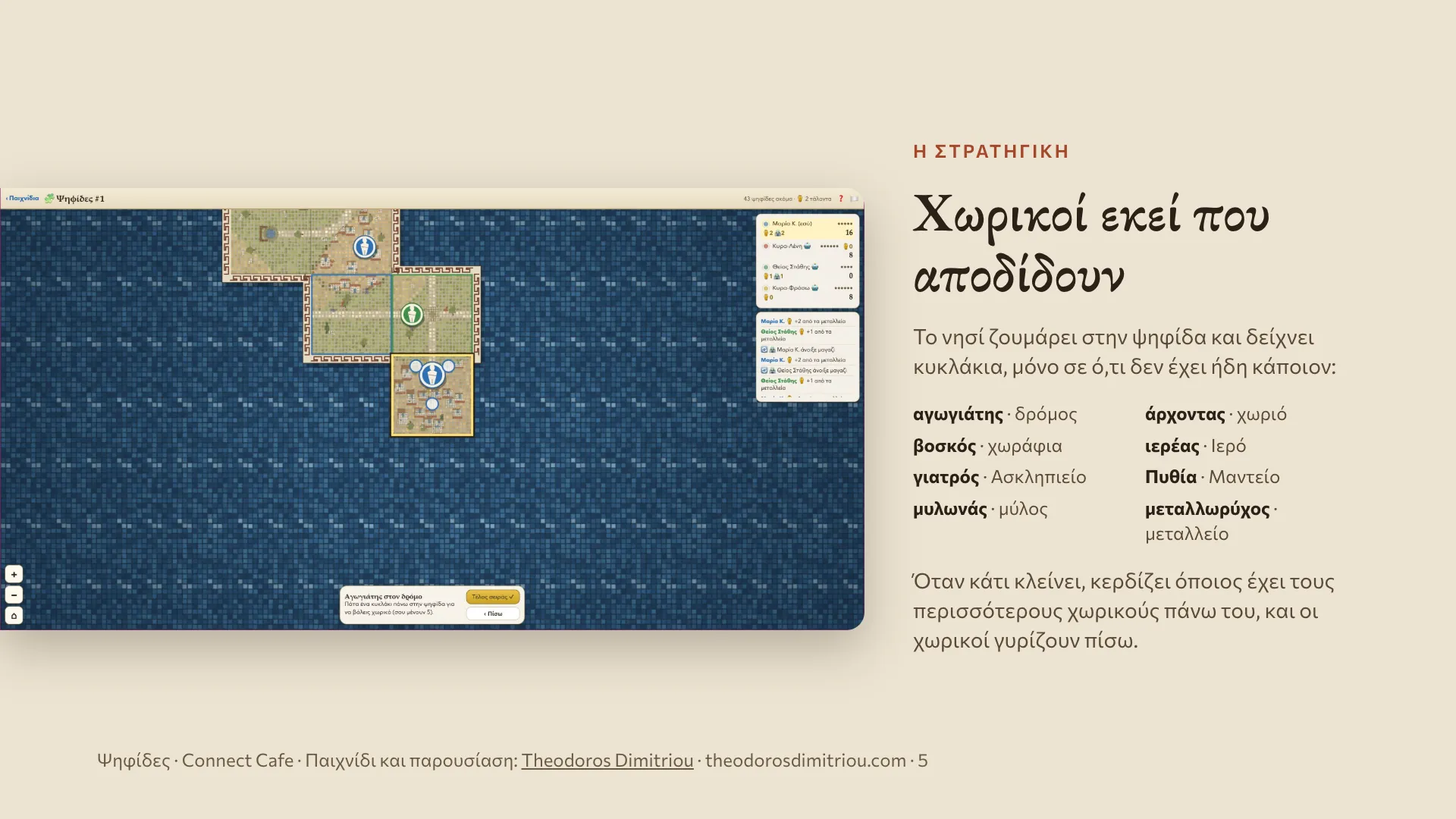 5 από 13: Χωρικοί εκεί που αποδίδουν: αγωγιάτης, άρχοντας, βοσκός, ιερέας, γιατρός, Πυθία, μυλωνάς, μεταλλωρύχος